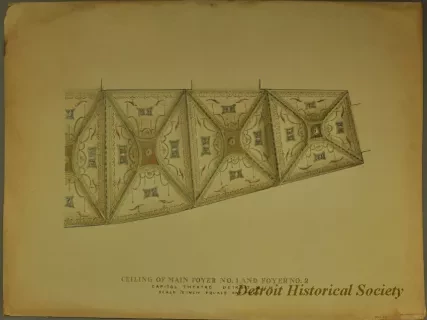 Drawing - Ceiling of Main Foyer No. 1 and Foyer No. 2