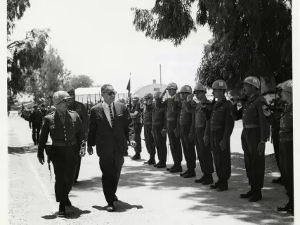 Print, Photographic - Dr. Ralph Bunche Visits U.N. Emergency Force