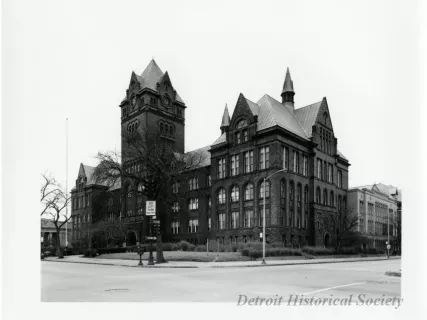 Print, Photographic - Central High School.  Cass & Warren, Det. MI.