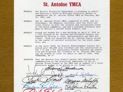 Resolution - St. Antoine YMCA