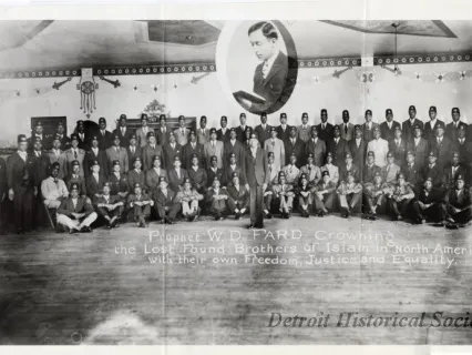 Print, Photographic - Prophet W.D. Fard Crowning the Lost Found Brothers of Islam in North America, with their own Freedom, Justice and Equality
