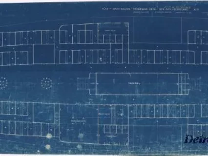 Blueprint - Plan of Main Saloon - Promenade Deck, Str. City of Cleveland, No. 71