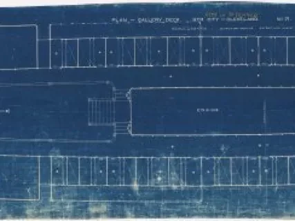 Blueprint - Plan of Gallery - Deck, Str. City of Cleveland, No. 71