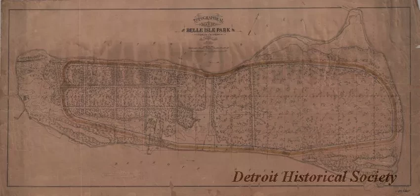 Map - Topographical Map of Belle Isle Park
